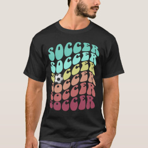 Retro Soccer Just Boy Girl Who Loves Play Club Coa T-Shirt