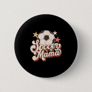 Retro Soccer Mama Soccer Mom Vintage Soccer Season 2 Inch Round Button