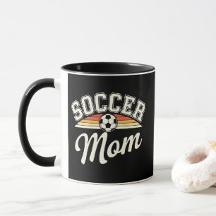 Retro Soccer Mom Design - Vintage Style Football Mug