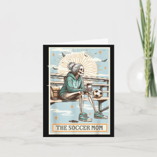 Retro soccer mom tarot card soccer skeleton mama