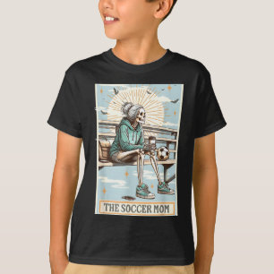 Retro soccer mom tarot card soccer skeleton mama T-Shirt