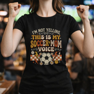 Retro Soccer Mom Voice Game Day T-Shirt