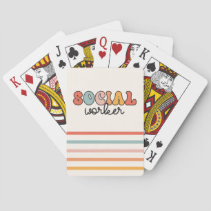 Retro Social Worker Playing Cards