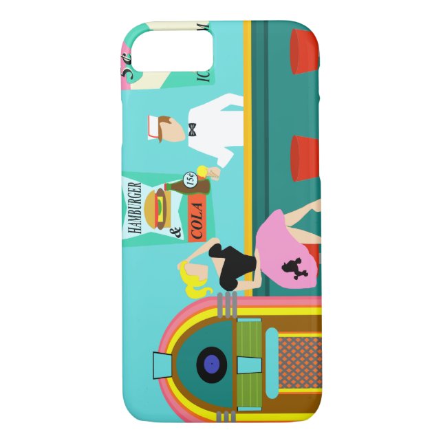 Retro Soda Fontain iPhone 7 Coque (Dos)