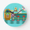 Retro Soda Fountain Acrylic Round Clock