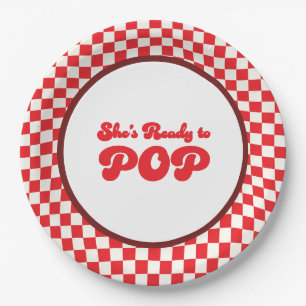 Retro soda pop cola baby shower  paper plate