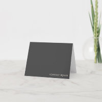 Retro Soft Black Grey Minimalist Personalized Name