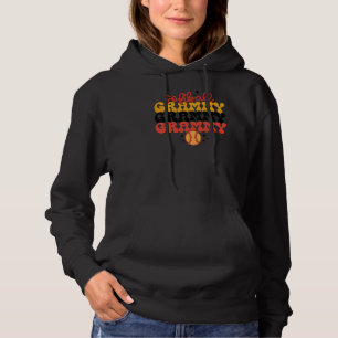 Retro Softball Grammy Softball Mom Grammy Mothers Hoodie