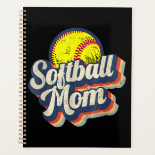 Retro Softball Mom Funny Vintage Softball Mom Planner