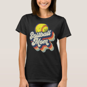 Retro Softball Mom Vintage Softball   Softball Mam T-Shirt