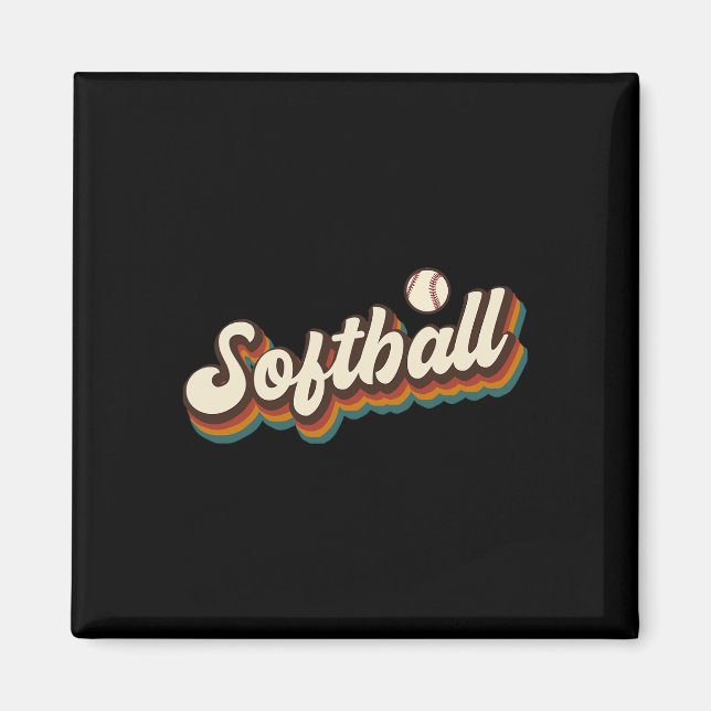 Retro Softll Graphic - Softll  Magnet (Front)