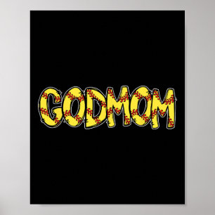Retro Softll Mommy Godmom Birthday Party  Poster