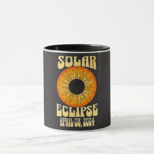 Retro solar eclipse Total Eclipse April 8, 2024  Mug