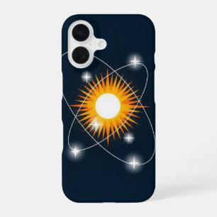 Retro Solar Orbit iPhone 16 Case