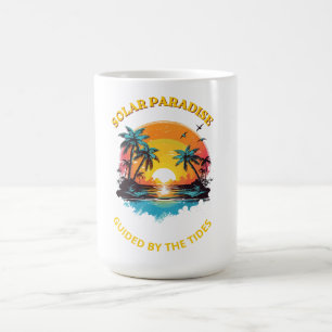 Retro Solar Paradise Guided by the Tides T-Shirt Coffee Mug