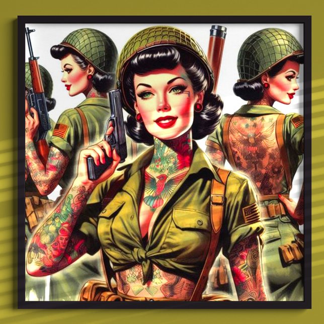 Retro Soldier Girls Poster (Creator Uploaded)