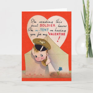 Retro Soldier Valentine's Day Card