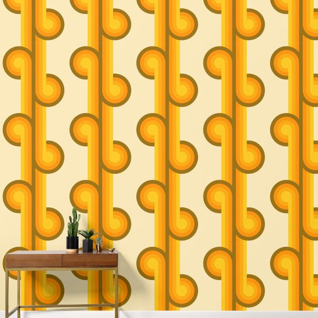 Retro solid geometric shapes pattern 2 wallpaper (Hallway)