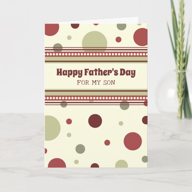 Retro Son Happy Father's Day Card (Front)