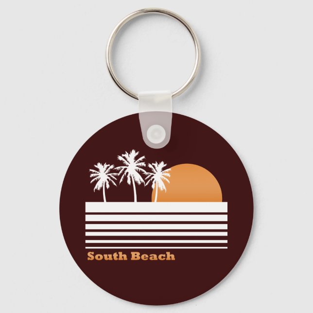 Retro South Beach Keychain (Front)
