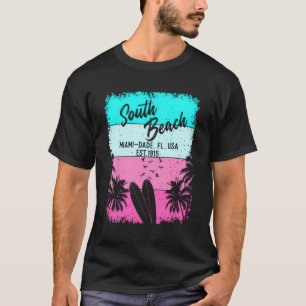 Retro South Beach Miami Florida Fl Souvenirs Gifts T-Shirt