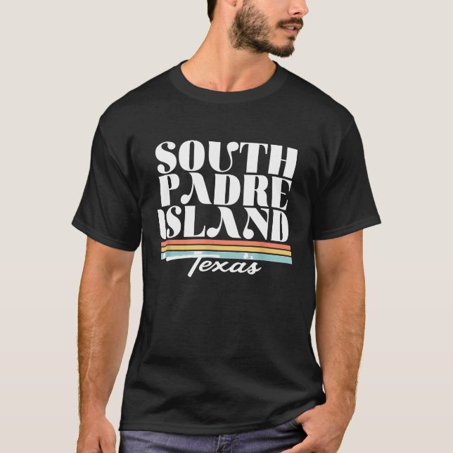 Retro South Padre Island Texas T-Shirt (Front)