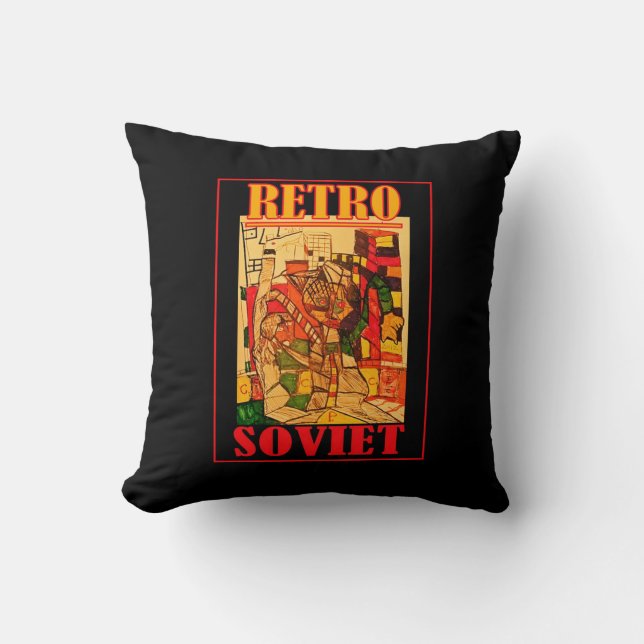 RETRO SOVIET THROW PILLOW (Front)