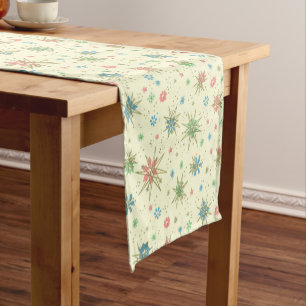 Retro Space Age Atomic Starburst Short Table Runner
