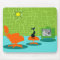 Retro Space Age Kitty Mousepad