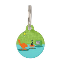 Retro Space Age Kitty Pet Tag