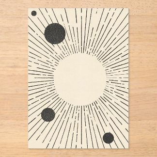 Retro Space Art Acrylic Invitations