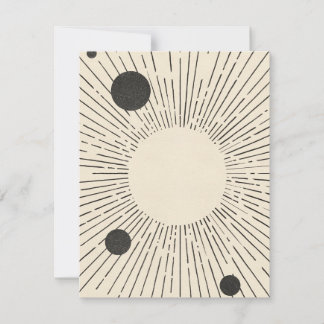 Retro Space Art RSVP Card