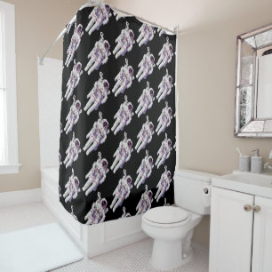 Retro Space Dreams Douche rideau