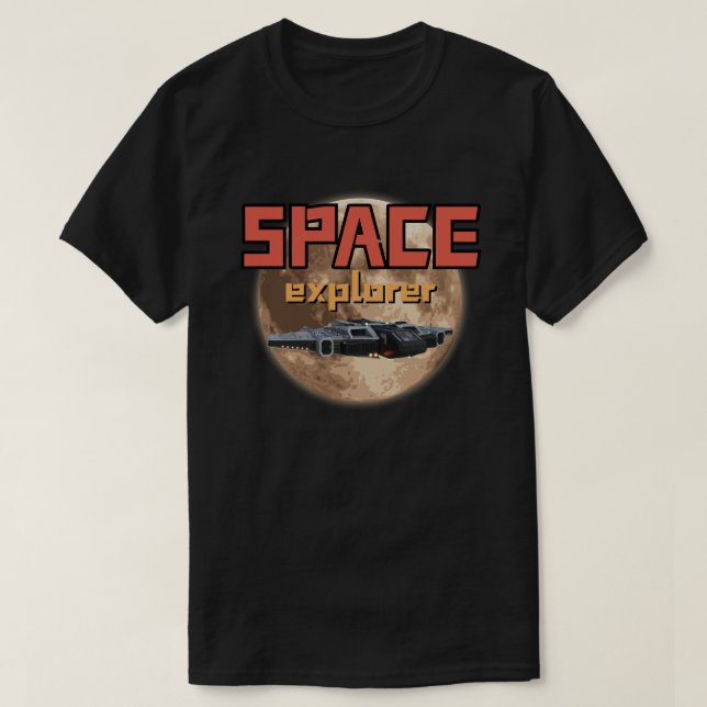 Retro Space Explorer T-Shirt (Design Front)