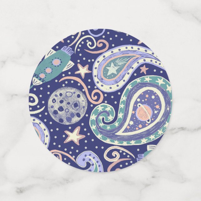 Retro Space Galaxy Design Confetti (Medium Back)