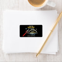 Retro Space Moon Return Address Label Sci-Fi
