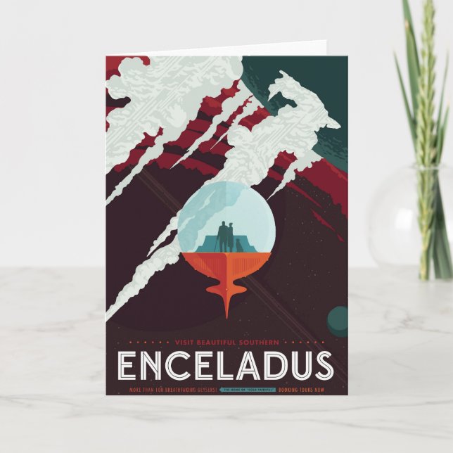 Retro Space Poster-Cassini Mission To Saturn Card (Front)