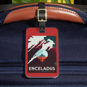 Retro Space Poster-Cassini Mission To Saturn Luggage Tag