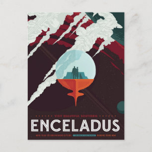 Retro Space Poster-Cassini Mission To Saturn Postcard