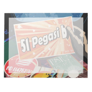 Retro Space Poster-Exoplanet Discovery 51 Pegasi B Notepad