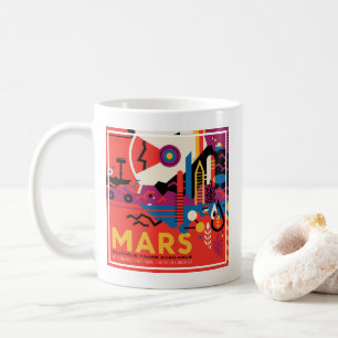 Retro Space Poster - Mars Exploration Program. Coffee Mug