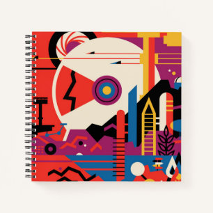 Retro Space Poster - Mars Exploration Program. Notebook