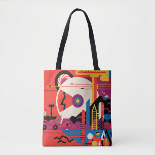 Retro Space Poster - Mars Exploration Program. Tote Bag