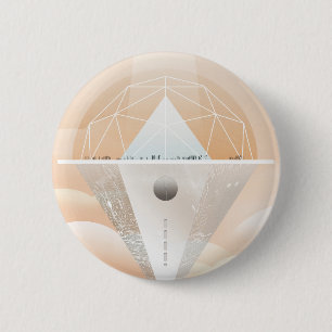 Retro Space Poster-Observatory In The Solar System 2 Inch Round Button