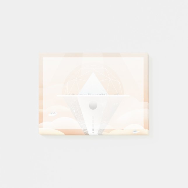 Retro Space Poster-Observatory In The Solar System Post-it Notes (Front)