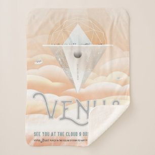 Retro Space Poster-Observatory In The Solar System Sherpa Blanket