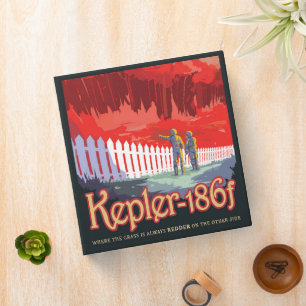 Retro Space Poster Of Kepler-186f. Binder