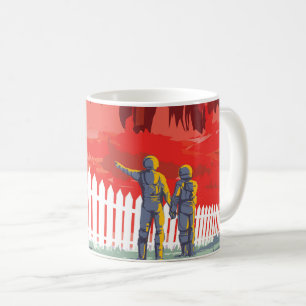 Retro Space Poster Of Kepler-186f. Coffee Mug