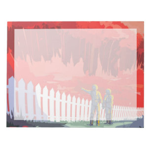 Retro Space Poster Of Kepler-186f. Notepad