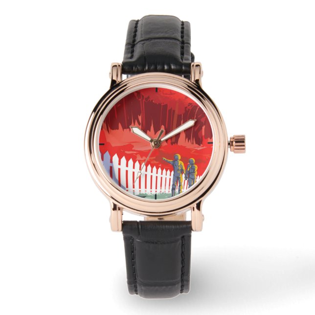 Retro Space Poster Of Kepler-186f. Watch (Front)